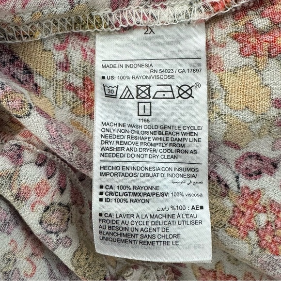 Old Navy Waist Defined Flutter Sleeve Floral Mini Dress Womens Size 2X - Picture 8 of 12